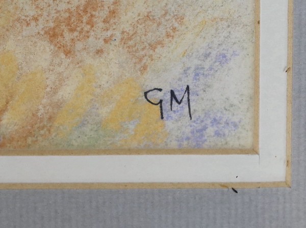 Geoff Marsters (1929-), pastel, Malting Farm, Stour Valley, initialled, 25 x 34cm